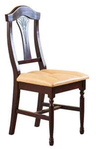 Scaun lemn masiv clasic Heritage cu Spătar cu Lira, 47 × 55 × 98 cm