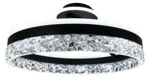 Lustră LED dimabilă aplicată LED/86W/230V 3000-6500K negru + telecomandă