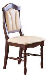 Scaun lemn masiv clasic Heritage cu Spătar Tapițat, 47 × 55 × 98 cm