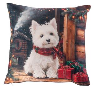 Față de pernuță WHITE TERRIER 40 x 40 cm