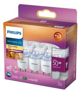 SET 3x bec LED dimabil Philips Warm Glow GU10/3,8W/230V 2200-2700K