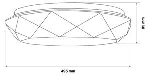 Plafonieră LED dimabilă GALAXY LED/72W/230V 3000-6000K IP44 + telecomandă