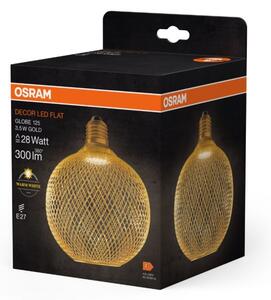 Bec LED Osram DECOR FLAT G125 E27/3,5W/230V 2700K auriu