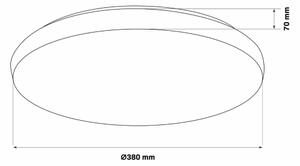 Plafonieră LED dimabilă PIRIUS LED/48W/230V 3000-6000K IP44 + telecomandă