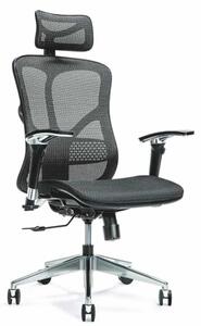 Scaun lemn masiv de birou ErgoFlex - Negru