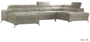 Colțar lemn masiv Formă U Extensibil Levi 347x202cm