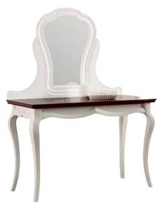 Masă lemn masiv nuc de Toaletă Milan Alb-, 118 × 52,7 × 77,5 cm - Fara oglinda