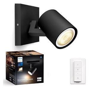 Spot LED dimabil Philips Hue RUNNER 1xGU10/4,2W/230V negru + telecomandă