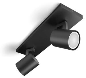Spot LED dimabil Philips Hue RUNNER 2xGU10/4,2W/230V negru + telecomandă
