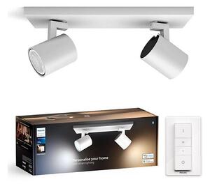 Spot LED dimabil Philips Hue RUNNER 2xGU10/4,2W/230V alb + telecomandă