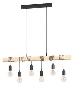Eglo 43513 - Lustră suspendată pe cablu TOWNSHEND 6xE27/60W/230V