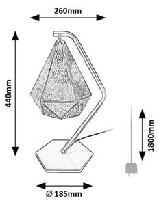 Lampă de masă Rabalux 74201 NORAH 1xE14/40W/230V auriu