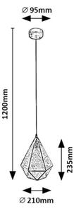 Lustră pe cablu Rabalux 72245 NORAH 1xE14/40W/230V auriu