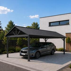 Copertină auto AVENBERG PAVILON 5 × 3 m – antracit