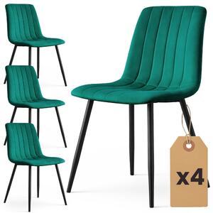 Set 4 scaune de sufragerie Lingoo (verde închis). Promo -20%. 1152317