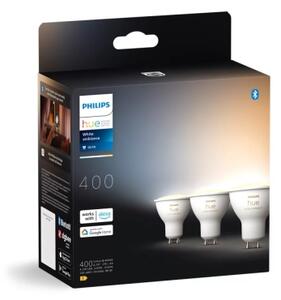 SET 3x bec LED dimabil Philips Hue WHITE AMBIANCE GU10/4,2W/230V 2200-6500K