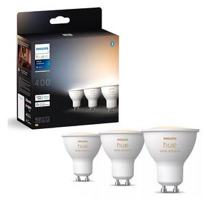 SET 3x bec LED dimabil Philips Hue WHITE AMBIANCE GU10/4,2W/230V 2200-6500K