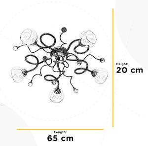 Lustră aplicată ONLI WENDY 5xE14/6W/230V crom lucios