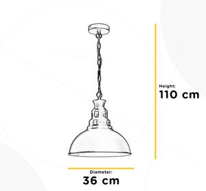 Lustră pe lanț ONLI ISTANBUL 1xE27/22W/230V negru