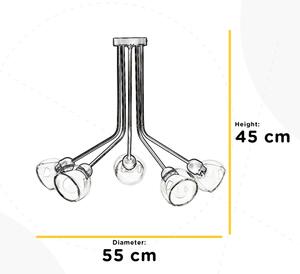 Lustră aplicată ONLI DENVER 5xE14/6W/230V