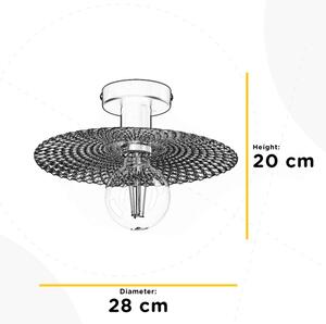 Plafonieră ONLI GOLDEN 1xE27/22W/230V d. 28 cm auriu/negru