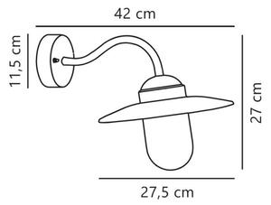 Lampă de perete de exterior Nordlux LUXEMBOURG 1xE27/60W/230V IP54 maro/patină