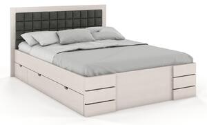 Pat lemn masiv Tapițat TerraCraft cu sertar Personalizabil Model 1 - 160x200, Da