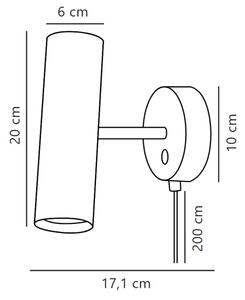 Spot de perete DFTP by Nordlux MIB 1xGU10/8W/230V alb
