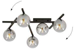 Plafonieră SMART 5xE14/10W/230V negru/gri