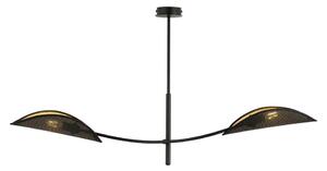 Lustră pe tijă LOTUS 2xE14/10W/230V negru/auriu