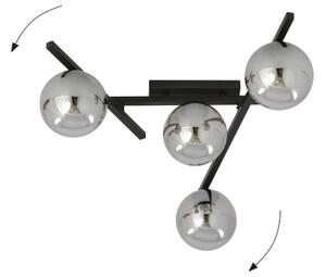 Plafonieră SMART 4xE14/10W/230V negru/gri
