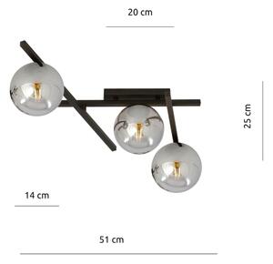 Plafonieră SMART 3xE14/10W/230V negru/gri
