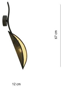 Aplică LOTUS 1xE14/10W/230V negru/auriu