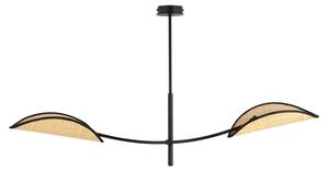 Lustră pe tijă LOTUS 2xE14/10W/230V negru/bej