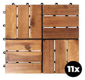 Linder Exclusiv Plăci de terasă din lemn de salcâm 30x30 cm 11 buc