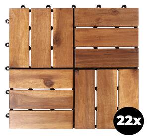 Linder Exclusiv Plăci de terasă din lemn de salcâm 30x30 cm 22 buc