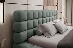 Pat lemn masiv Tapitat Tetrix Personalizabil 140/160/180x200cm - 140x200, Touch 100
