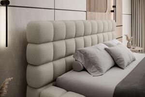 Pat lemn masiv Tapitat Tetrix Personalizabil 140/160/180x200cm - 140x200, Royal 20
