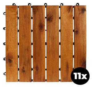 Linder Exclusiv Plăci de terasă din lemn de salcâm 30x30 cm 11 buc
