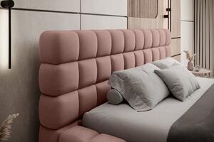 Pat lemn masiv Tapitat Tetrix Personalizabil 140/160/180x200cm - 140x200, Touch 24