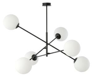 Lustră pe tijă LINEAR 6xE14/10W/230V negru/alb
