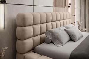 Pat lemn masiv Tapitat Tetrix Personalizabil 140/160/180x200cm - 180x200, Amore 18