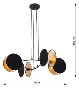 Candelabru suspendat pe cablu MOTIF 4xE27/15W/230V, negru