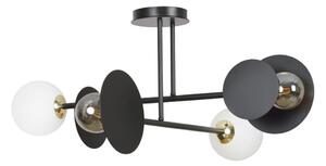Lustră pe tijă MINERVA 2xE27/15W + 2xE14/10W/230V negru