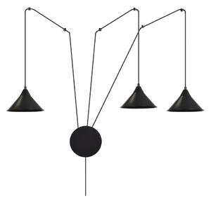 Lustră pe cablu ABRAMO 3xE27/15W/230V negru