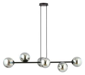 Lustră pe cablu ROSSI 6xE14/10W/230V negru/gri