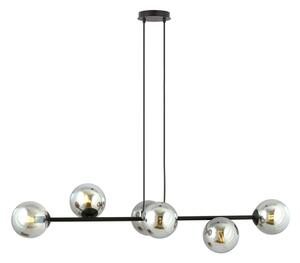 Lustră pe cablu ROSSI 6xE14/10W/230V negru/gri