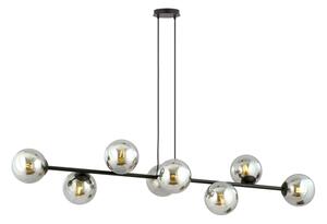 Lustră pe cablu ROSSI 8xE14/10W/230V negru/gri