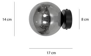 Aplică ROSSI 1xE14/10W/230V negru/gri