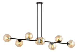 Lustră pe tijă LINEAR 8xE14/10W/230V negru/bej